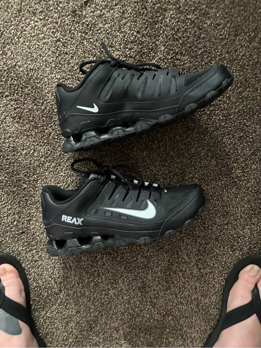 Nike Women’s Black and Silver Reax Athletic Shoes